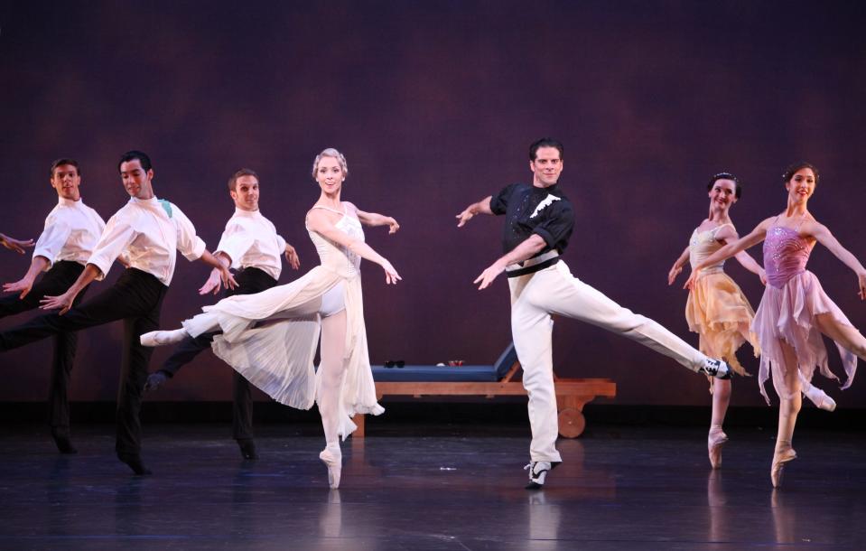 The now-retired Victoria Hulland and former American Ballet Theatre star Marcello Gomes in The Sarasota Ballet’s 2019 production of Frederick Ashton’s “Varii Capricci.”