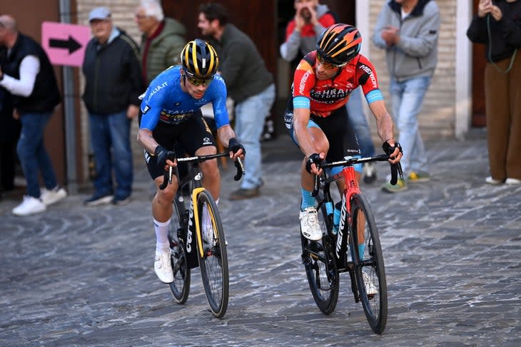 <span class="article__caption">Roglic scored his hat trick on the Osimo hilltop.</span> (Photo: Getty Images)