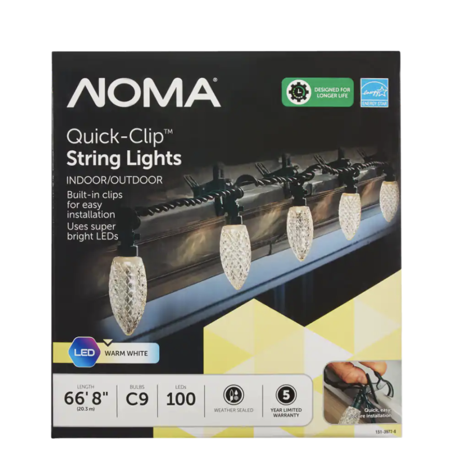 Noma Quick-Clip C9 Christmas Lights LED String Lights (Photo via Canadian Tire)