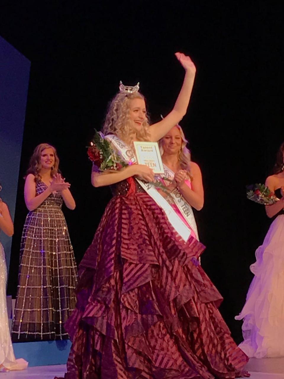 Miss Greater Cleveland's Outstanding Teen Cassandra Kurek, 16, of Bucyrus, was crowned the winner of the Miss Ohio's Outstanding Teen Program Wednesday night at the Renaissance Theatre in Mansfield.