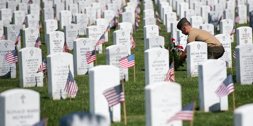 US army navy air force graves Arlington Afghanistan Iraq