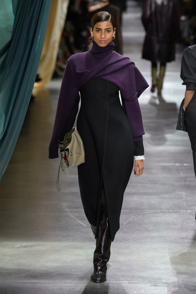 A Model on the runway at Fendi RTW Fall 2024. WWD via Getty Images