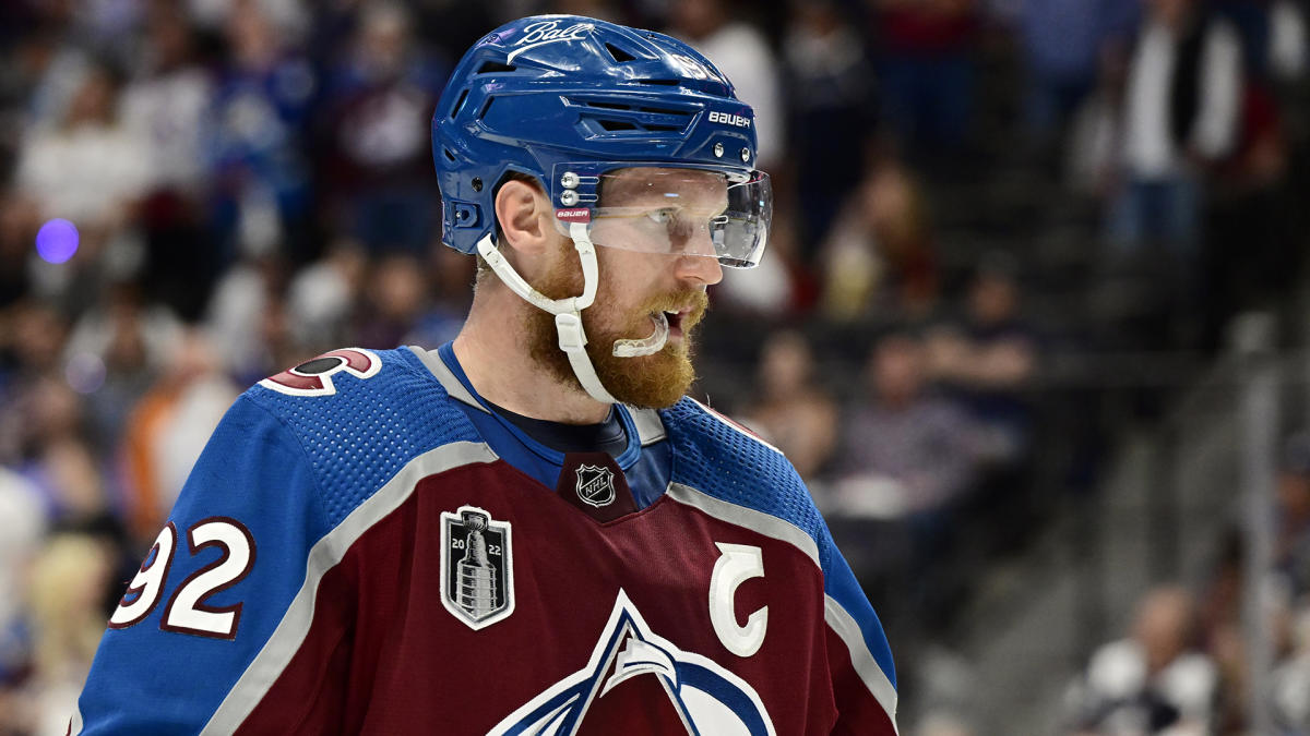 Gabriel Landeskog of the Colorado Avalanche plays in the 2020 NHL News  Photo - Getty Images