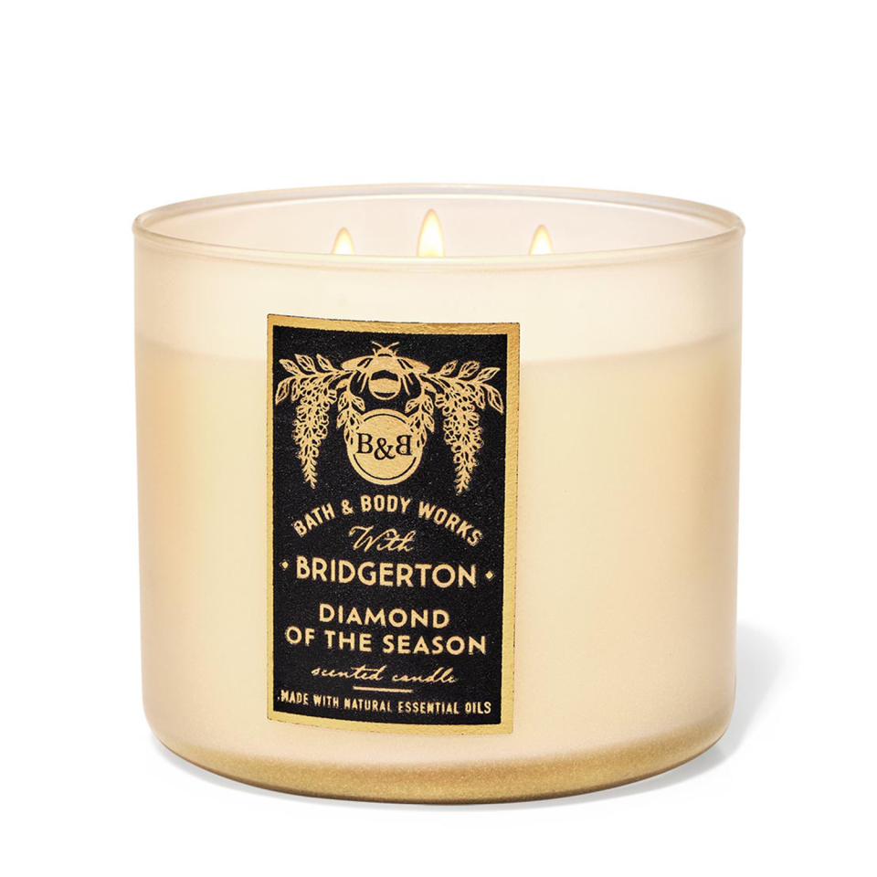 <p><a href="https://go.redirectingat.com?id=74968X1596630&url=https%3A%2F%2Fwww.bathandbodyworks.com%2Fp%2Fdiamond-of-the-season-3-wick-candle-028000991.html&sref=https%3A%2F%2Fwww.womenshealthmag.com%2Flife%2Fa60318091%2Fbath-and-body-works-bridgerton-fragrance-collection-2024%2F" rel="nofollow noopener" target="_blank" data-ylk="slk:Shop Now;elm:context_link;itc:0;sec:content-canvas" class="link ">Shop Now</a></p><p>Diamond of the Season 3-Wick Candle</p><p>$32.95</p>