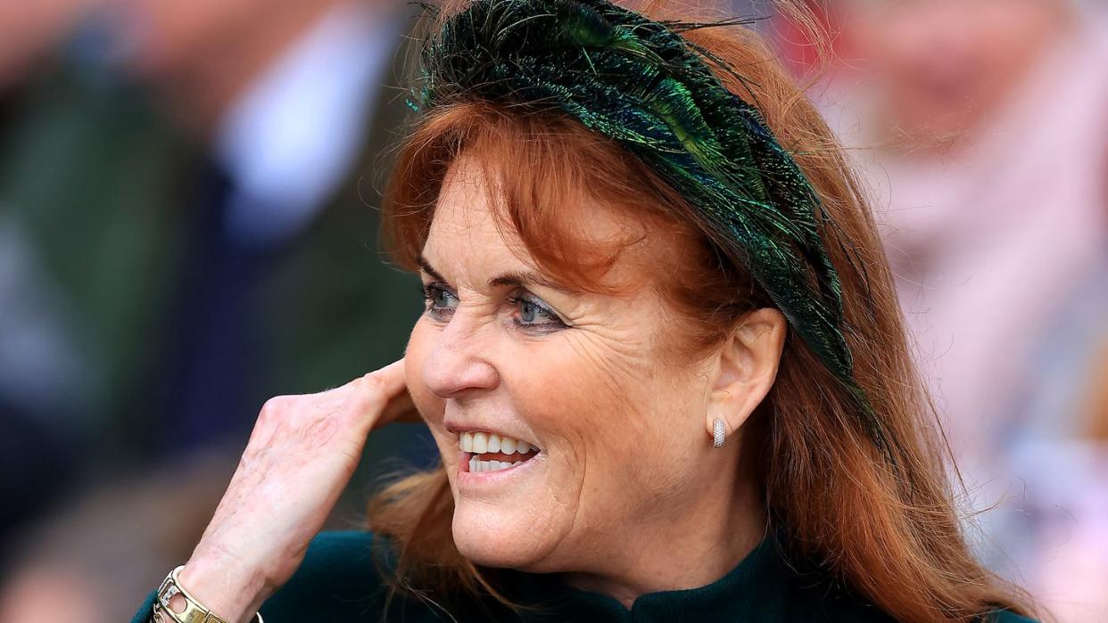 sarah ferguson and the british royal family attend the christmas morning service