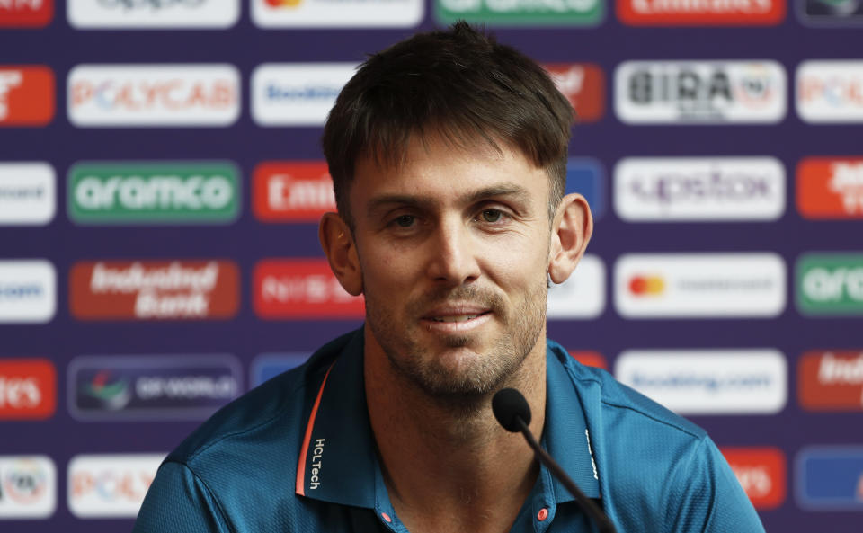 Mitch Marsh during a press conference.