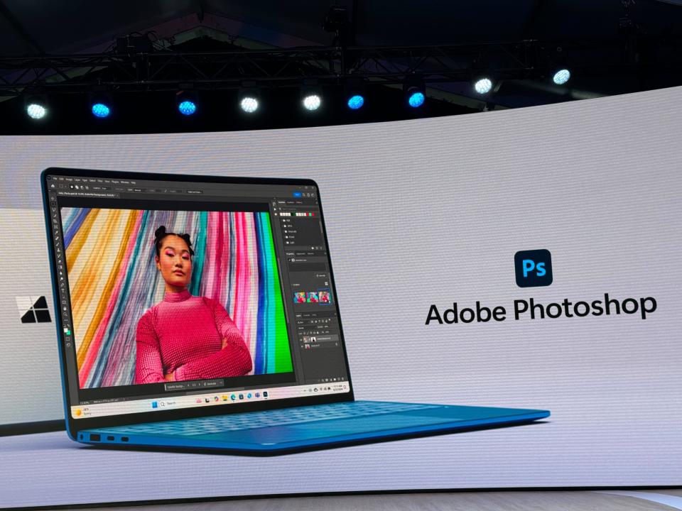 Photoshop running on a Copilot+ Surface PC