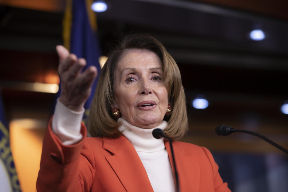 House Minority Leader Nancy Pelosi (D-Calif.) addresses reporters on Nov. 15, 2018. In exchange for CPC support, Pelosi agreed to provide more committee seats. (Photo: ASSOCIATED PRESS)
