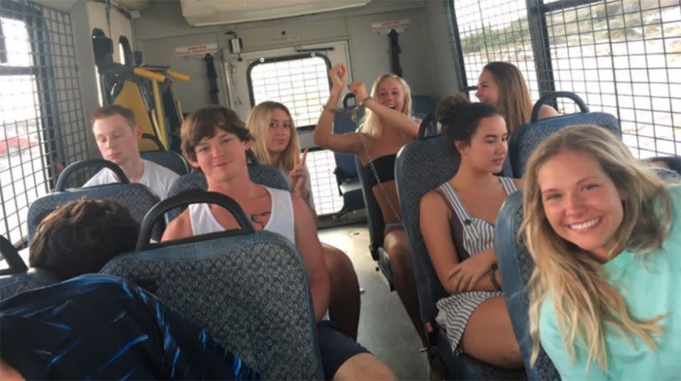 The group were all smiles on their bus trip. Source: Okaloosa County Sherriff’s Office / Twitter