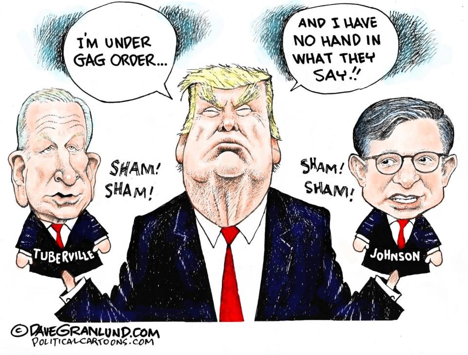 Trump trial gag order by Dave Granlund, PoliticalCartoons.com