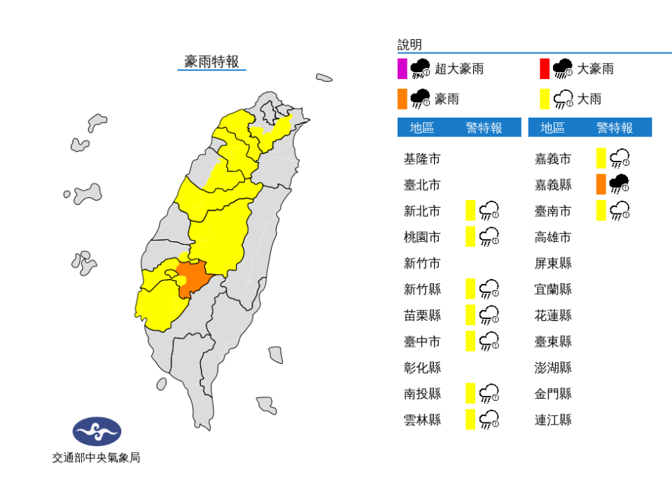 （圖取自中央氣象局網站）