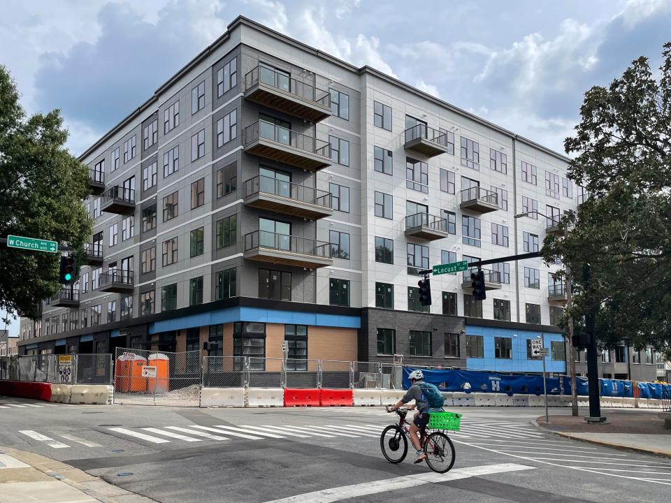 Church + Henley is set to open at 700 Henley St. in 2023. The apartment complex by developer Rick Dover will be on the former state Supreme Court site, which also is home to the Tribute, another residential development by Dover that blends apartments, hotels and Airbnbs.
