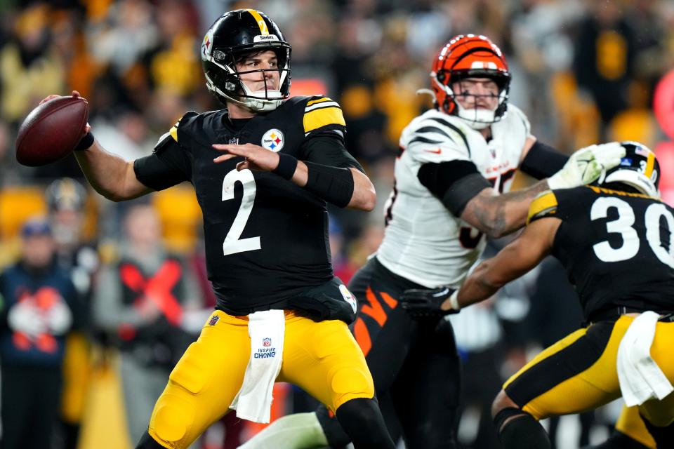 Steelers third string quarterback Mason Rudolph carved up the Bengals. He was 17-for-27 passing for 290 yards and two touchdowns with no interceptions.