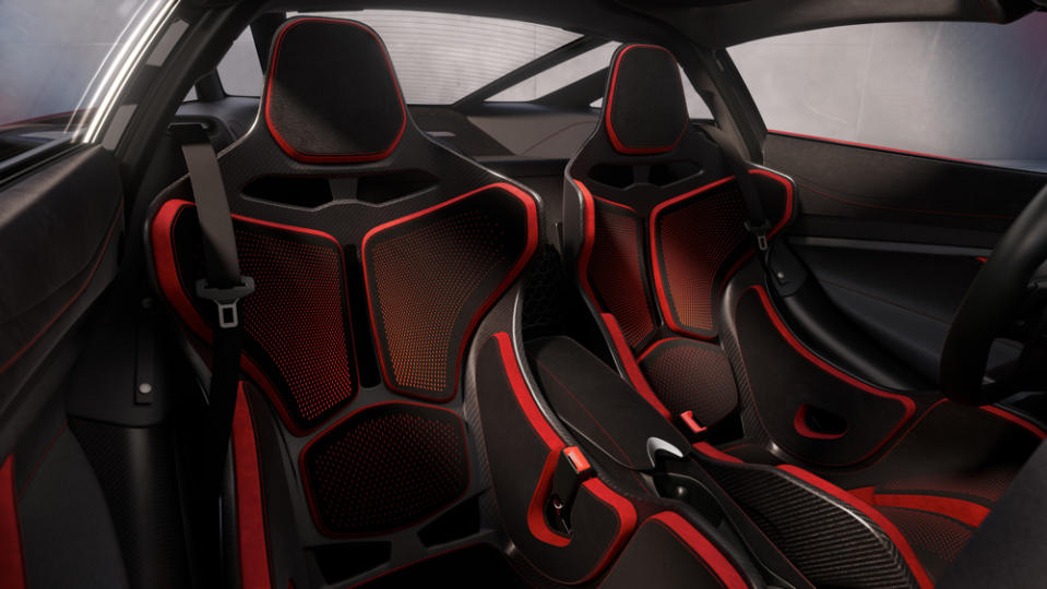 The interior of the McLaren 750S.