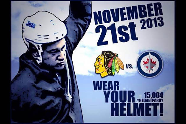 Winnipeg Jets - Big Stan, the helmet's yours tonight!