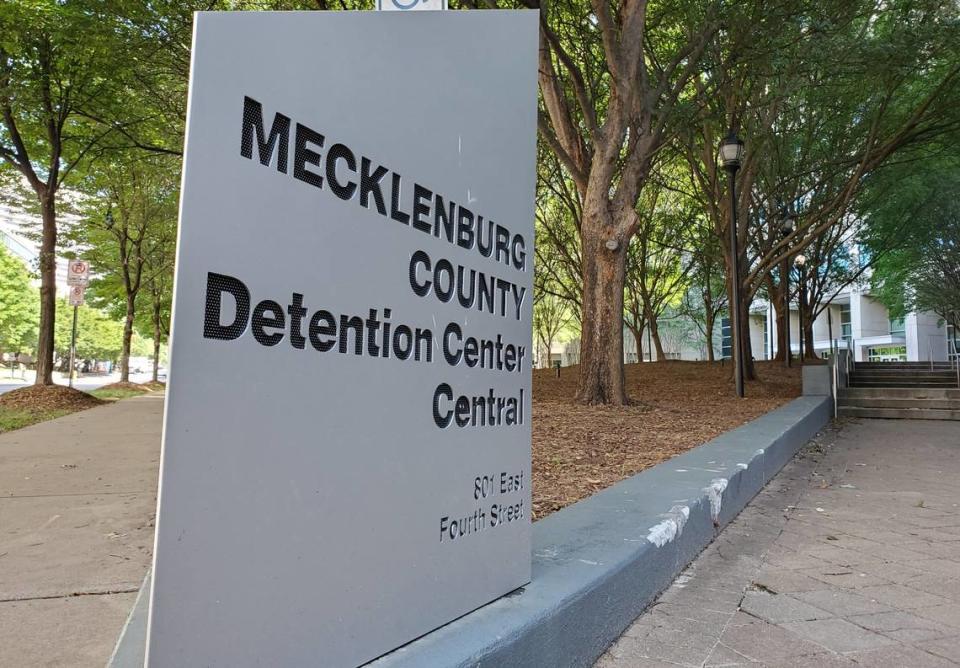 The Mecklenburg County jail in uptown Charlotte had 1,407 inmates as of Dec. 21, 2021, according to a North Carolina Department of Health and Human Services preliminary report.