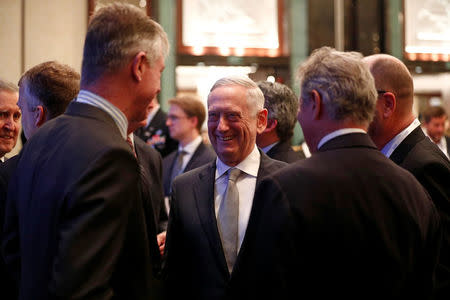 U.S. Secretary of Defence Jim Mattis arrives to give an address at the IISS Shangri-la Dialogue in Singapore June 2, 2018. REUTERS/Edgar Su