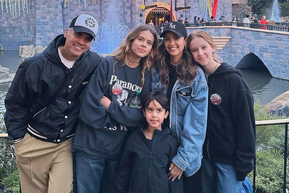 <p>Jessica Alba/Instagram</p> Jessica Alba and Cash Warren with son Hayes and daughters Haven and Honor