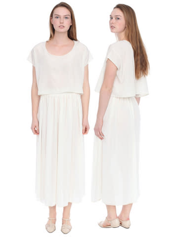 Chiffon double-layered full-length skirt, $58, at American Apparel