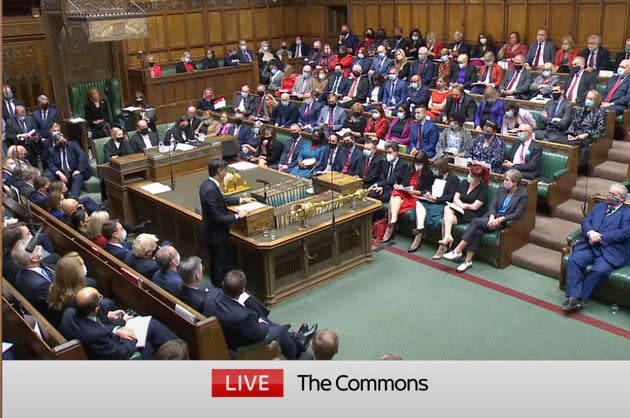 Most Labour MPs did appear to be wearing masks (Photo: Sky News)