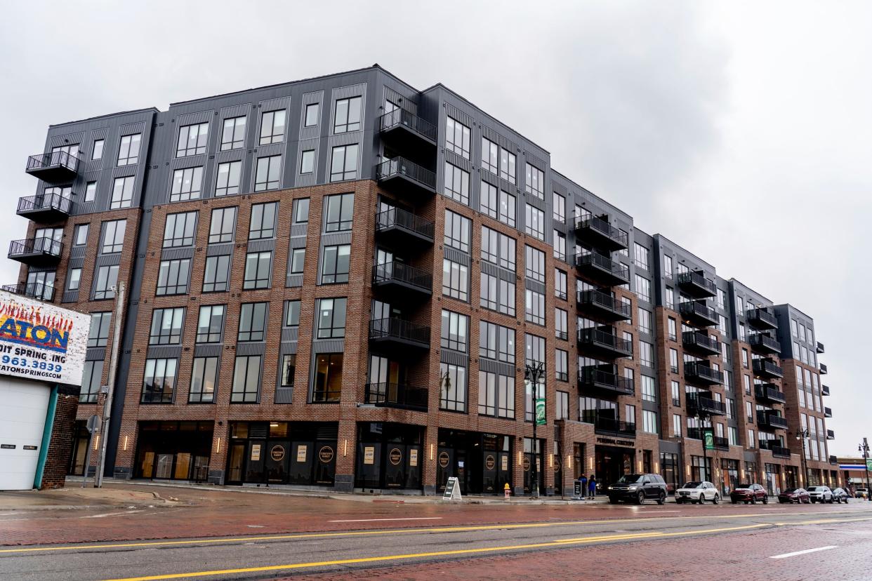 The newly completed Perennial Corktown upscale housing development in Corktown on Thursday, Jan. 11, 2024.