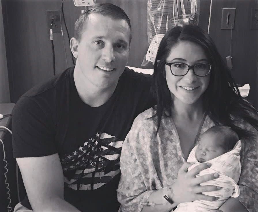 Bristol Palin and Dakota Meyer have welcomed a daughter into the world. Palin shared a picture of Atlee Bay on May 8, 2017, captioned "welcome to the world Atlee Bay." The baby girl is the couple's second child; Palin gave birth to Sailor Grace Palin in December of 2015. The 26-year-old mother also has another child, Tripp Easton Mitchell Johnston-Palin who was born in December of 2008, from a previous relationship.