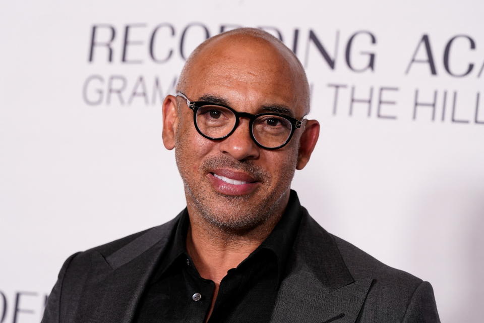 Recording Academy CEO Harvey Mason Jr. poses on the red carpet at the 21st Annual Grammy Awards on the Hill Awards held in Washington, USA on April 26, 2023.Reuters/Elizabeth Franz