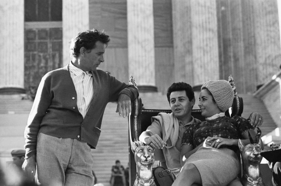 1961: Elizabeth Taylor, Richard Burton, and Eddie Fisher