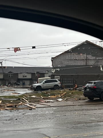 Storm damage along Preachers Mill Road in Clarksville (Courtesy: Jessica Downs)