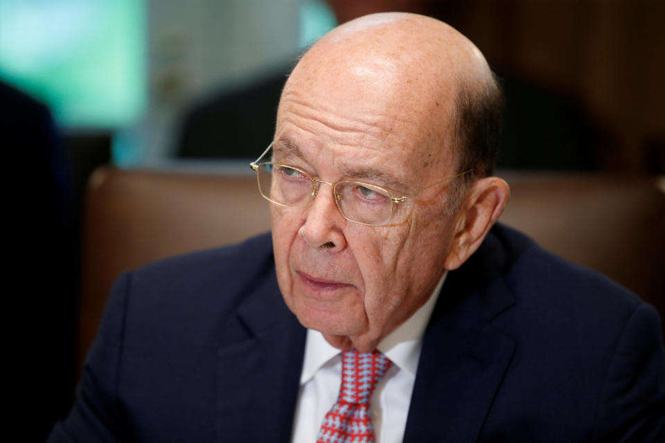 FILE PHOTO: U.S. Commerce Secretary Wilbur Ross attends a cabinet meeting at the White House in Washington, U.S., July 18, 2018. REUTERS/Leah Millis/File Photo