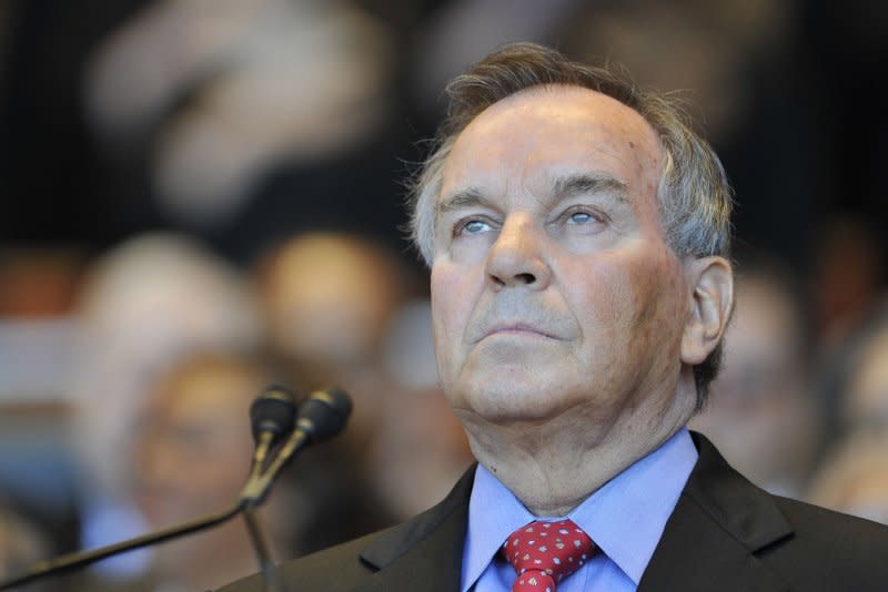 Chicago Mayor Richard M. Daley speaks for the last time as mayor at the inaugural of Rahm Emanuel at Millennium Park on May 16, 2011. On April 3, 1989, Daley was elected mayor of Chicago, the post his father, Richard J. Daley, had occupied for 21 years (1955-76). File Photo by Brian Kersey/UPI