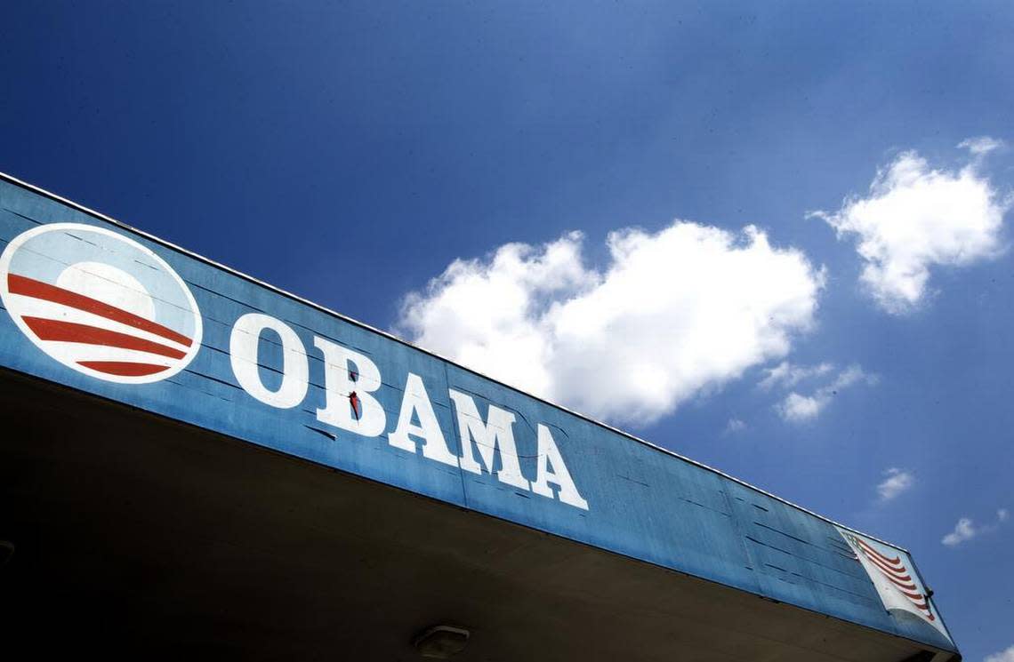 The awning of the Obama Station on North Main looked similar to the former Obama station on Farrow Road