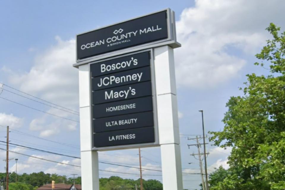 <p>Google Maps</p> Ocean County Mall in Toms River, N.J.