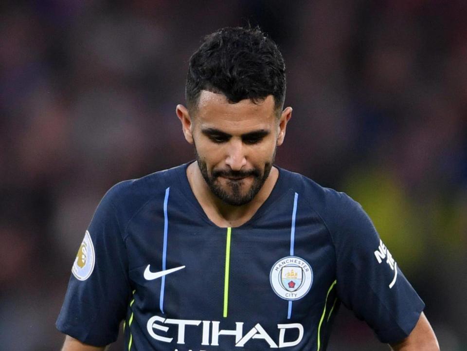 Riyad Mahrez blazed a late penalty over the crossbar after Virgil van Dijk's foul (Getty)