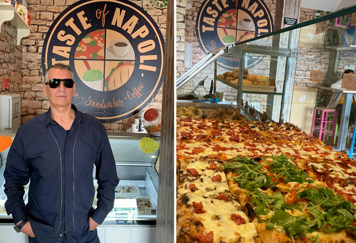 An Italian restaurant boss fears he'll go out of business due to veg shortage and soaring pasta prices increasing costs by up to 80%.  See SWNS story SWNJitalian.  Carmine Monturi, 52, moved to Bristol from Italy nine years ago - and runs an independent Italian restaurant.  He says the family-run business is at risk of going under in as little as three months because of vegetable shortages, blamed on weather in Europe and Africa.  Carmine says the shortages mean prices of their vegetables, pasta and rice have skyrocketed.  Rice price for arancini has doubled and pasta costs are up by 80%, he says. 