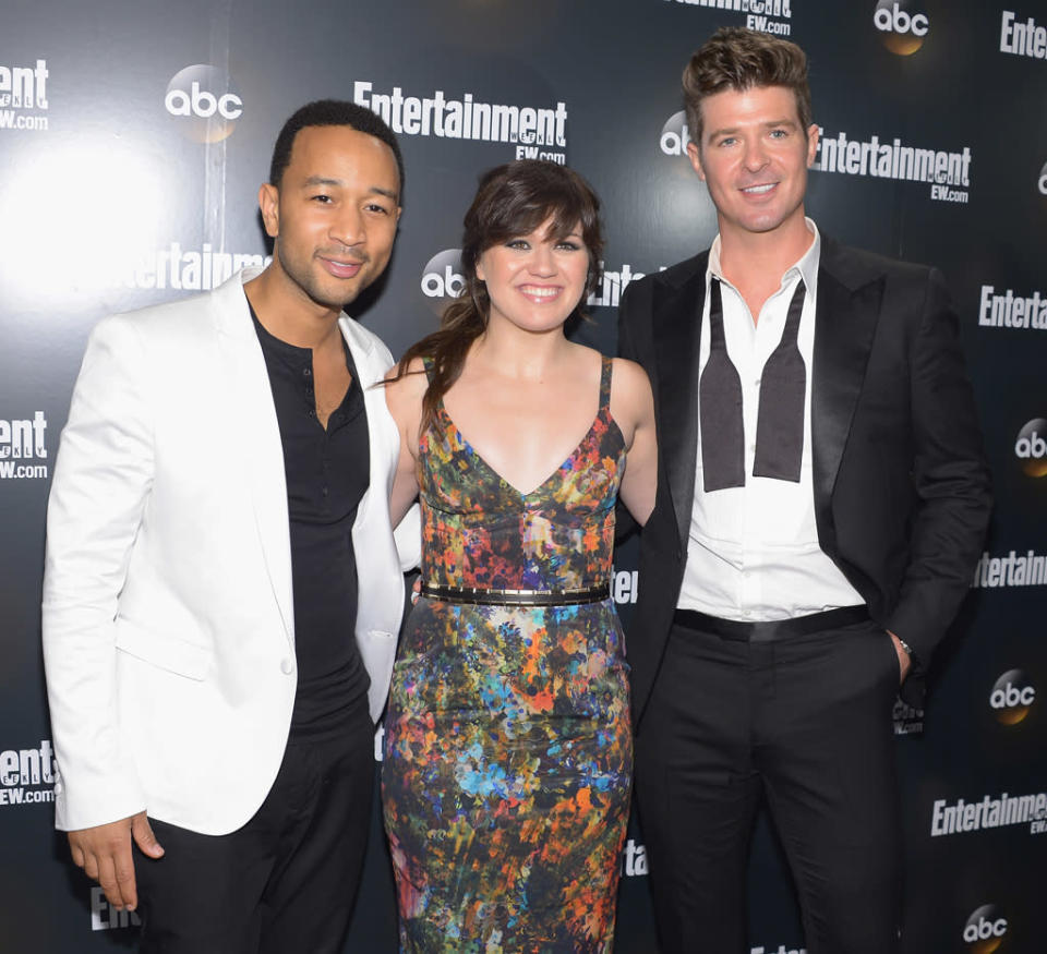 John Legend, Kelly Clarkson and Robin Thicke