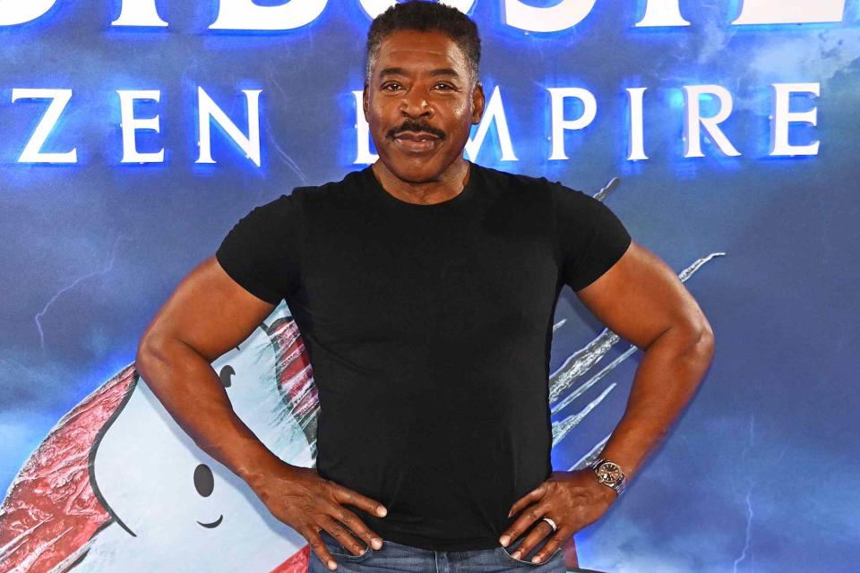 <p>Dave Benett/WireImage</p> Ernie Hudson at a photo call for <em>Ghostbusters: Frozen Empire</em> in London on March 21, 2024