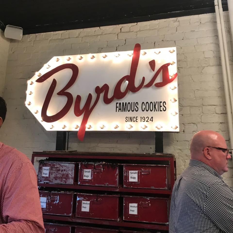 <div class="inline-image__caption"><p>"Byrd's Famous Cookies Sign"</p></div> <div class="inline-image__credit">Mandy Velez/The Daily Beast</div>