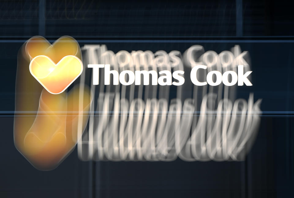 Der deutsche Reiseveranstalter Thomas Cook kann sich dem Sog der Pleite der britischen Mutter nicht entziehen. (Bild: INA FASSBENDER/AFP/Getty Images)