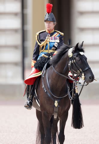 <p> Chris Jackson/Getty</p> Princess Anne at Trooping the Colour in June 2023.