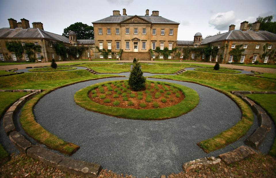 CUMNOCK, UNITED KINGDOM - JUNE 03: The garden spreads out in front of Dumfries House, one of Robert and John Adam's important Georgian masterpieces, June 3, 2008 in Cumnock, Scotland. Dumfries House will open its doors to the public on June 6 for the first time in 250 years. The former home of the Marquises of Bute, designed by architect William Adam in 1760, was saved for the nation at the eleventh hour by a consortium of organisations and individuals brought together by Prince Charles, The Duke of Rothesay. (Photo by Jeff J Mitchell/Getty Images)