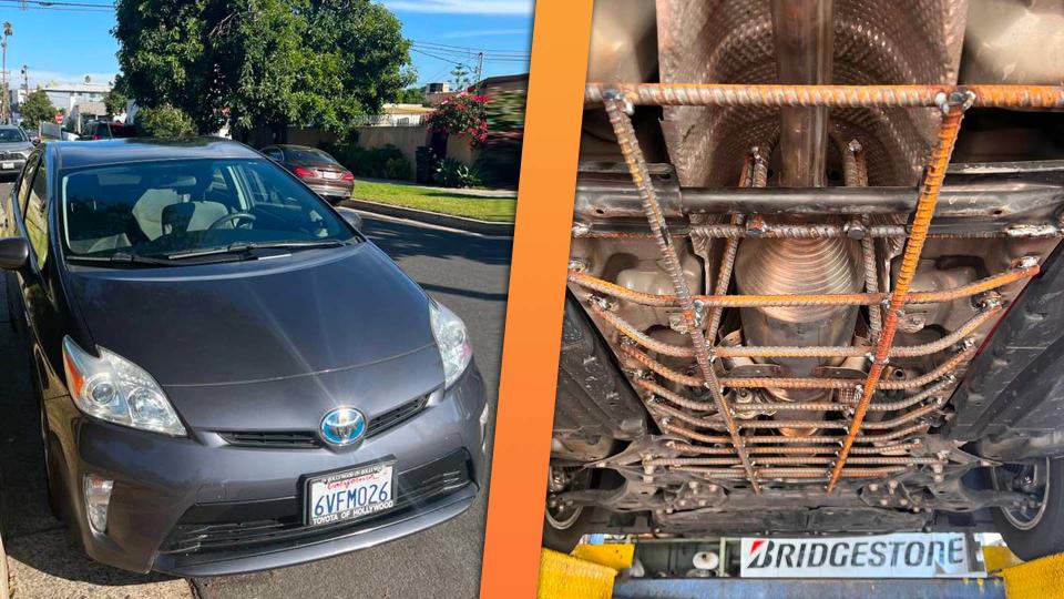 Toyota Prius on LA Craigslist Has a Catalytic Converter Cage Like a Federal Prison photo