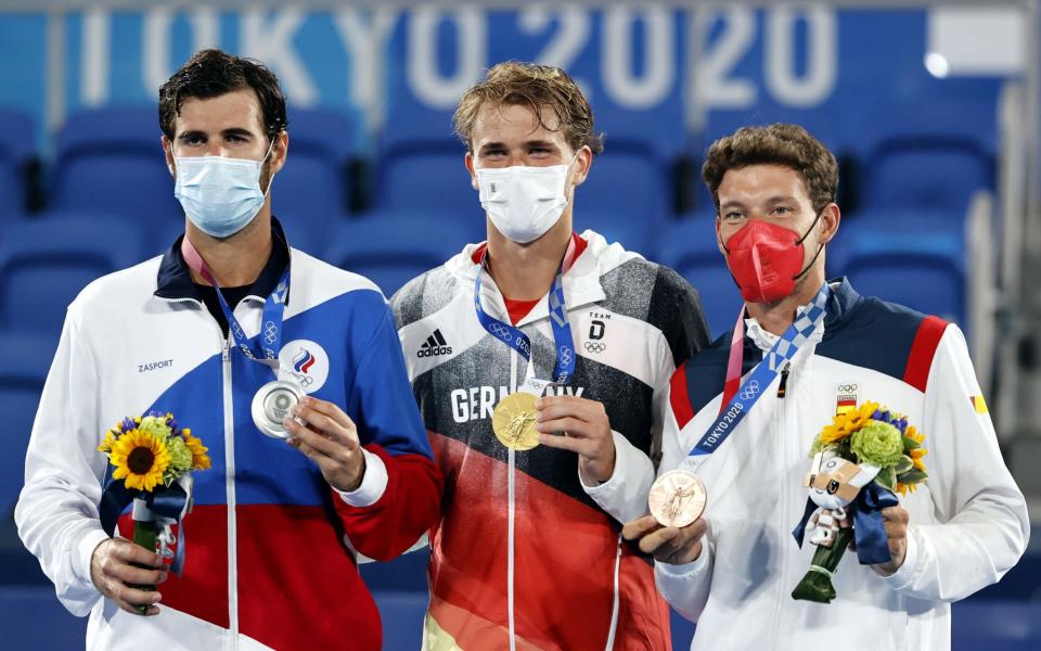 Alexander Zverev wins Olympic gold for Germany as he cruises to victory over Russian Karen Khachanov - SHUTTERSTOCK