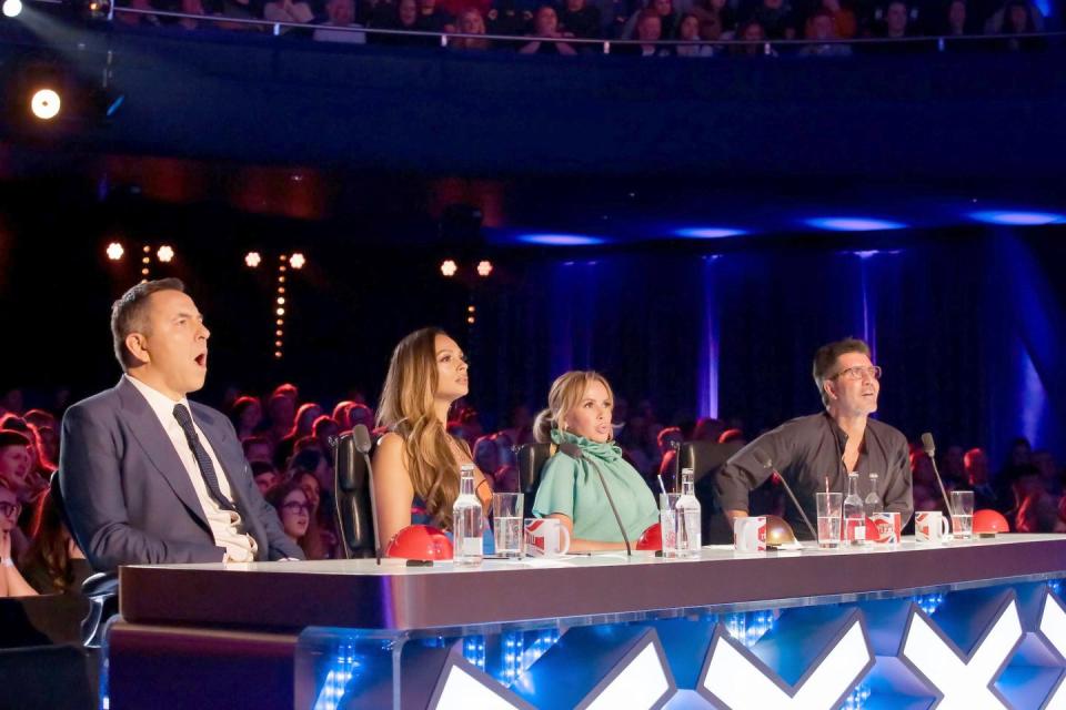 david walliams, alesha dixon, amanda holden and simon cowell britains got talent