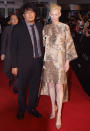 <b>Who:</b> Tilda Swinton<br><br> <b>Wearing:</b> A mullet-enhanced miss, courtesy of Valentino<br><br> <b>Where:</b> "Snowpiercer" premiere in Seoul, South Korea