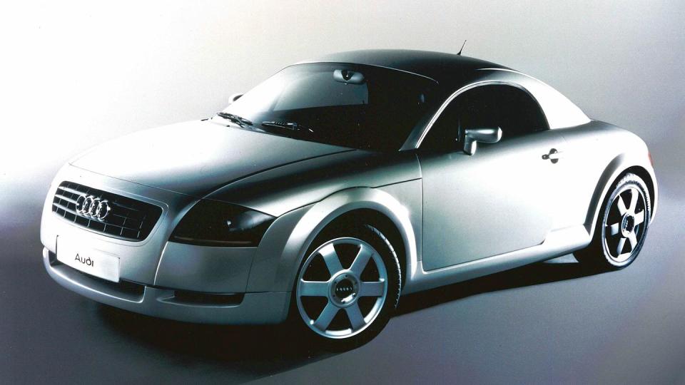 the audi tt coupe show car shown at the 1995 frankfurt auto show