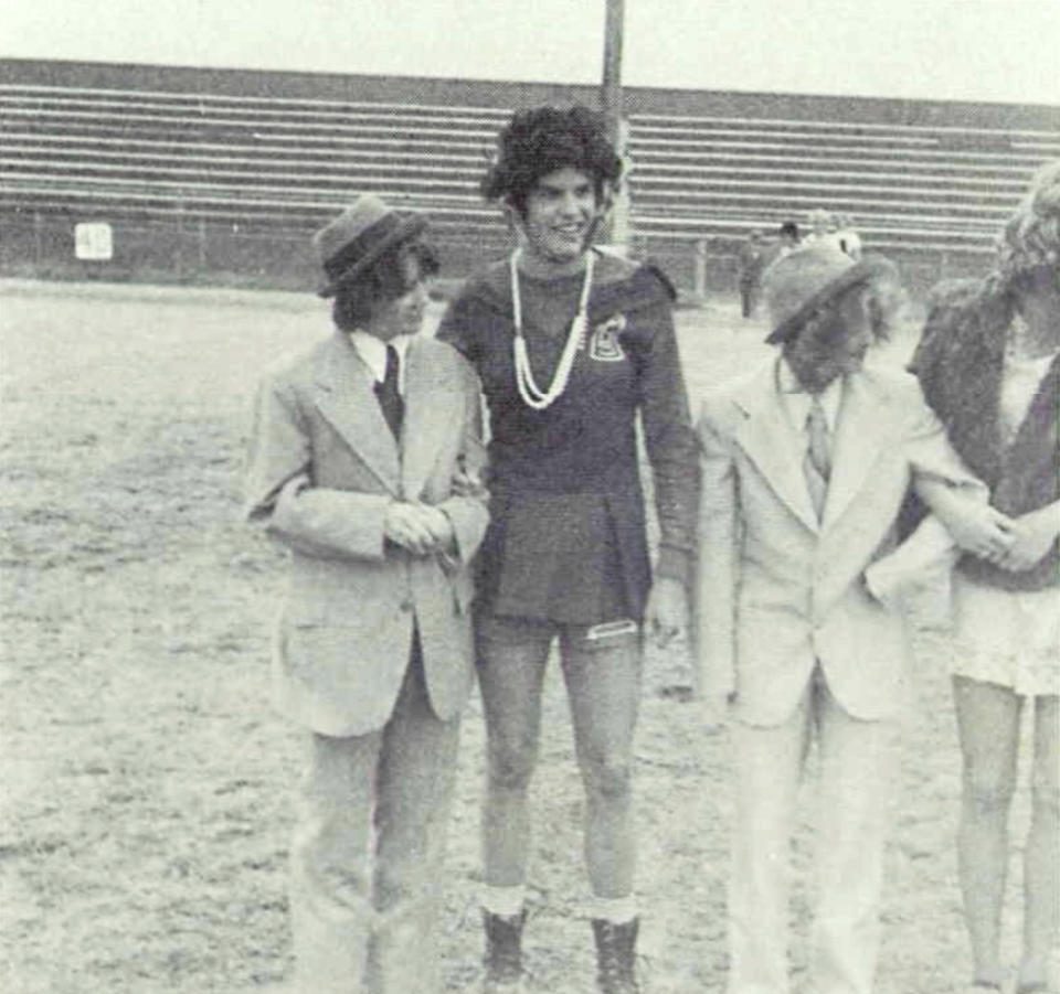 Gov. Bill Lee is believed to be the person standing in the middle, 2nd-left, in this 1977 yearbook image. (Franklin High School via Ancestry.com)