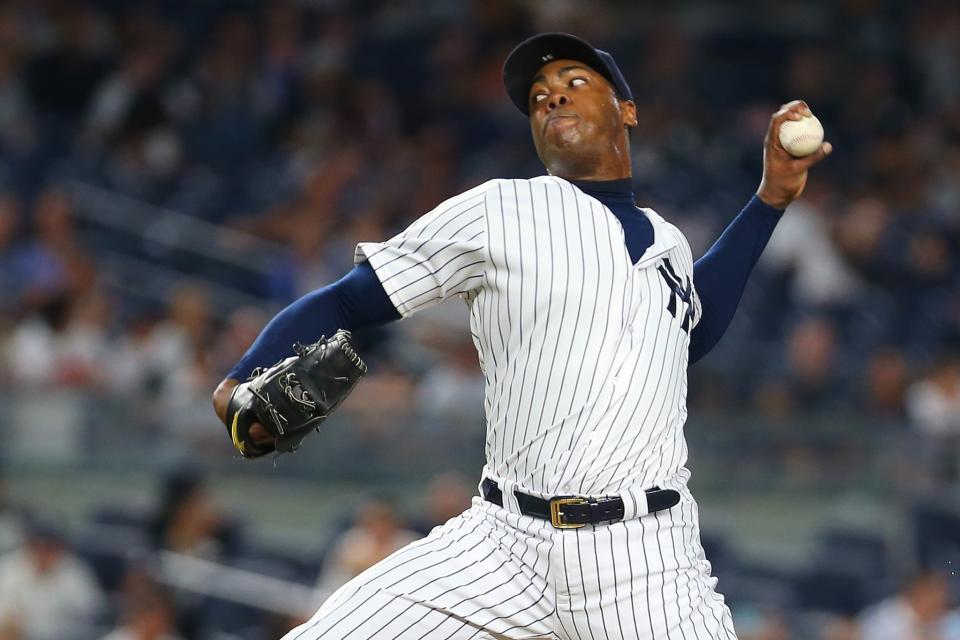 Aroldis Chapman is headed to the Chicago Cubs (Getty Images)