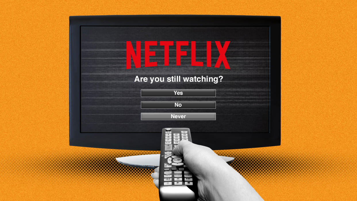 Should you cancel Netflix during the double SAG-AFTRA and WGA strike? The answer is more nuanced than it may appear. (Illustration by Victoria Ellis for Yahoo: Photo: Getty Images)