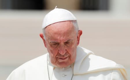 Pope Francis holds his weekly general audience at the Vatican